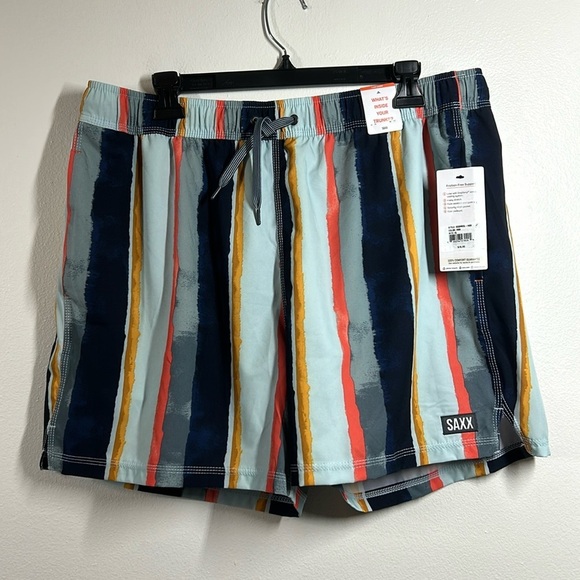 Saxx Oh Buoy 5” 2N1 DropTemp Cooling Liner Ballpark Pouch Swim Trunks Shorts NWT - Picture 1 of 10